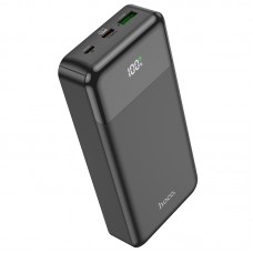 Nešiojamas įkroviklis - akumuliatorius 20000mAh USB + USB C 20W su indikatoriumi greito krovimo (QC3.0) juodas (black) Hoco J102A